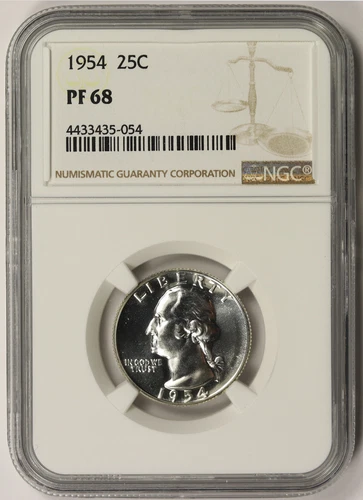 1954 Washington Quarter Silver 25C Proof PF 68 NGC