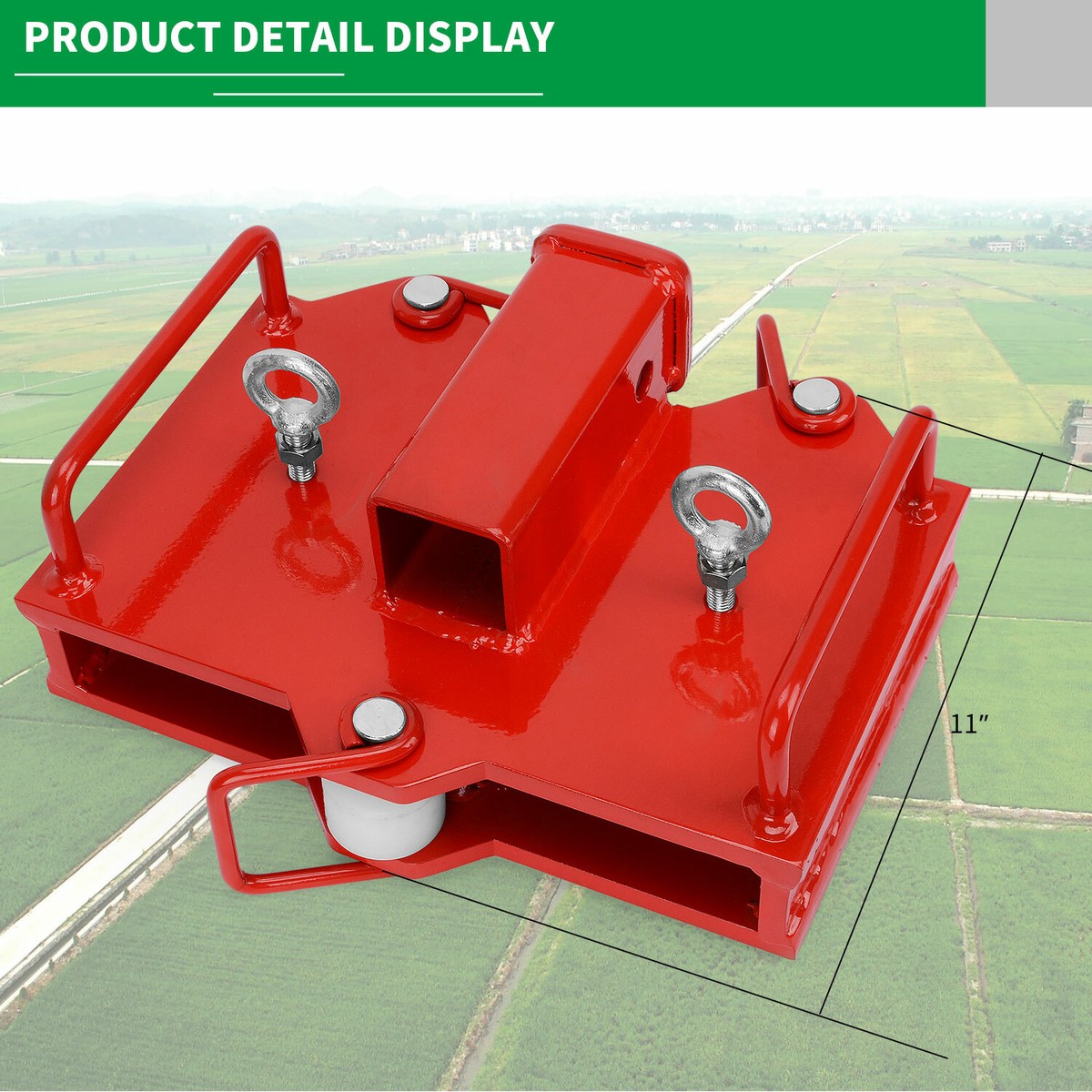 YINTATECH Dual Pallet Fork Hitch Attachment - 6500lb Towing Capacity, Fits 2" Receivers & Forks Up To 5.5" Wide