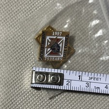 SASKATCHEWAN 75 Years Knights Of Columbus Lapel Hat Jacket Pin K of C