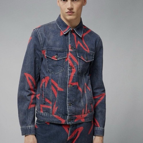 NWT J. Lindeberg Jad Printed Stars Denim Jean Jacket Sz L - Picture 9 of 9