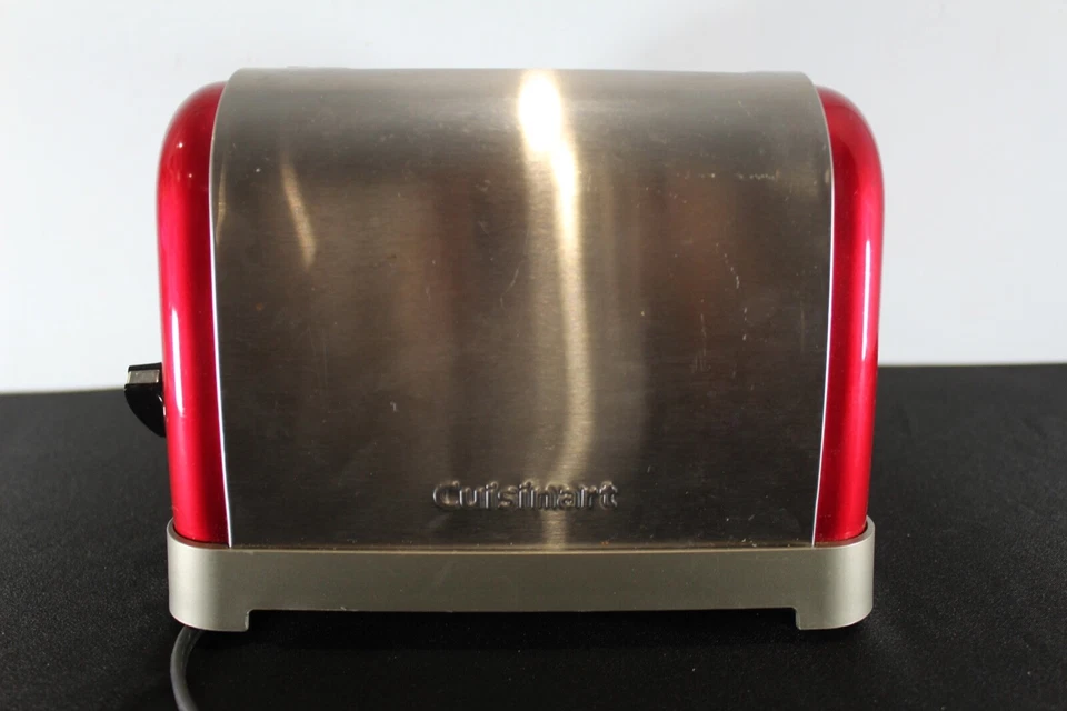 CUISINART 4 Slice Metal Classic Toaster Red CPT-180 (DL) Tested & Works - Image 4 of 4