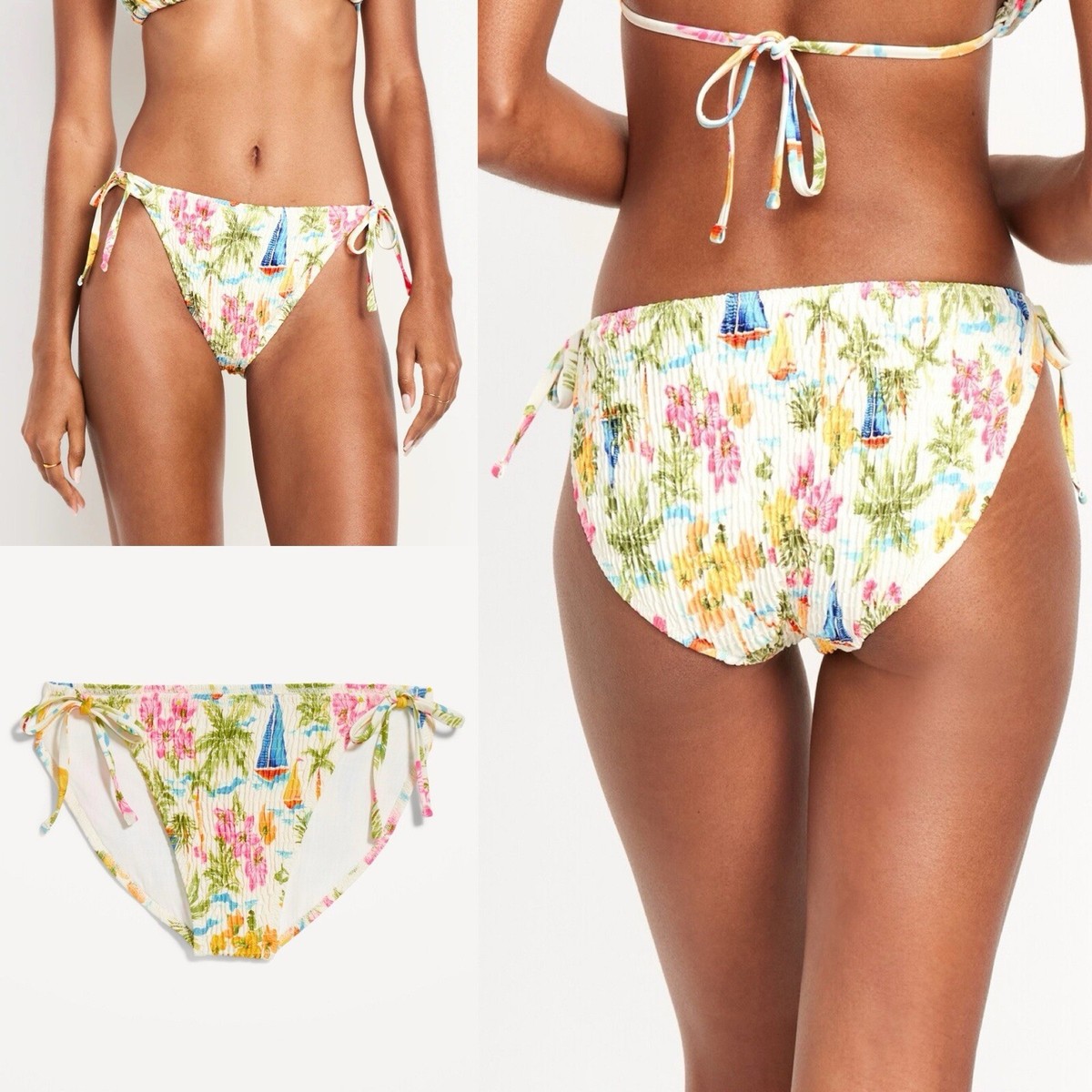 Old Navy Women's Mid-Rise String Bikini Swim Bottoms