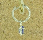 14k Solid White Gold Natural Diamond & AAA  Tanzanite Earring 2.23 ct dangling — photo 3