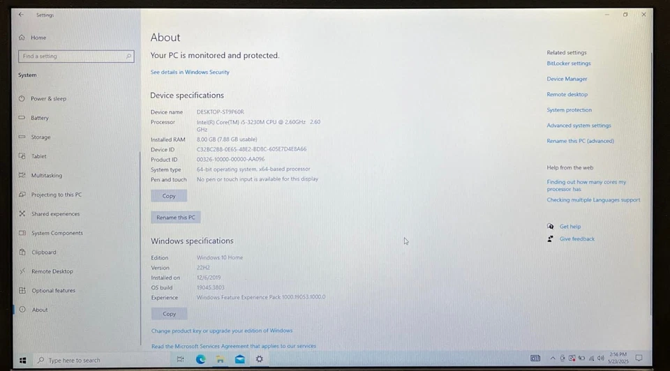 HP ProBook 6570b 15.6'' Laptop i5-3230M 8GB RAM 1000GB HDD Win 10 Home - Image 3 of 4