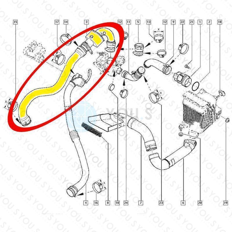 LLS-GERMANY Tuyau D'admission D'air Turbo Compatible Avec Renault Grand Scénic III, Scénic III (JZ0/1) 2.0 DCi (2009/02-2023/12, 1995 Ccm, 110-118 KW, 150-160 PS), OEM