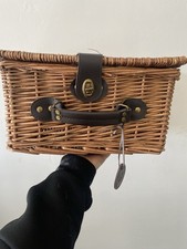 Hamper of Distinction Small Size Wicker Basket with Handle and Lid