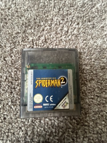 SpiderMan 2 Sinister Six Nintendo GameBoy Game Boy Color Cartridge