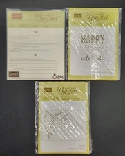 Lot of 3 Stampin Up Sizzix Big Shot Embossing Folders Balloon Framelit Dies
