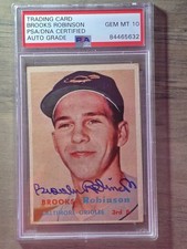 1957 Topps #328 Brooks Robinson RC Rookie HOF PSA/DNA 10 AUTO