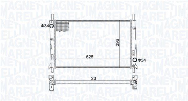 Magneti Marelli MotorküHler WasserküHler 350213189300 FüR Ford Mondeo 1 Turnier-image