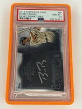 2016 Topps Five Star Buster Posey Silver Signatures Auto /50 Giants Graded Guard
