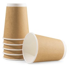 Kraft Paper Compostable Double Wall Hot Drink Cups 340ml - Pack of 25
