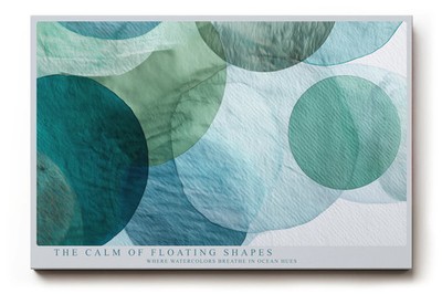 Paul Sinus Wandbild The Calm of Floating Shapes Watercolor Harmony in Oceanic