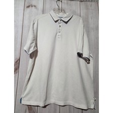 Tommy Bahama IslandZone Polo Shirt Mens XL White Supima Cotton Short Sleeve