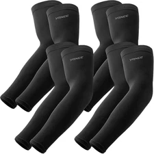 YQXCC 4 Pairs Arm Sleeves, Cooling UV Sun Protection Sports Compression Sleeves