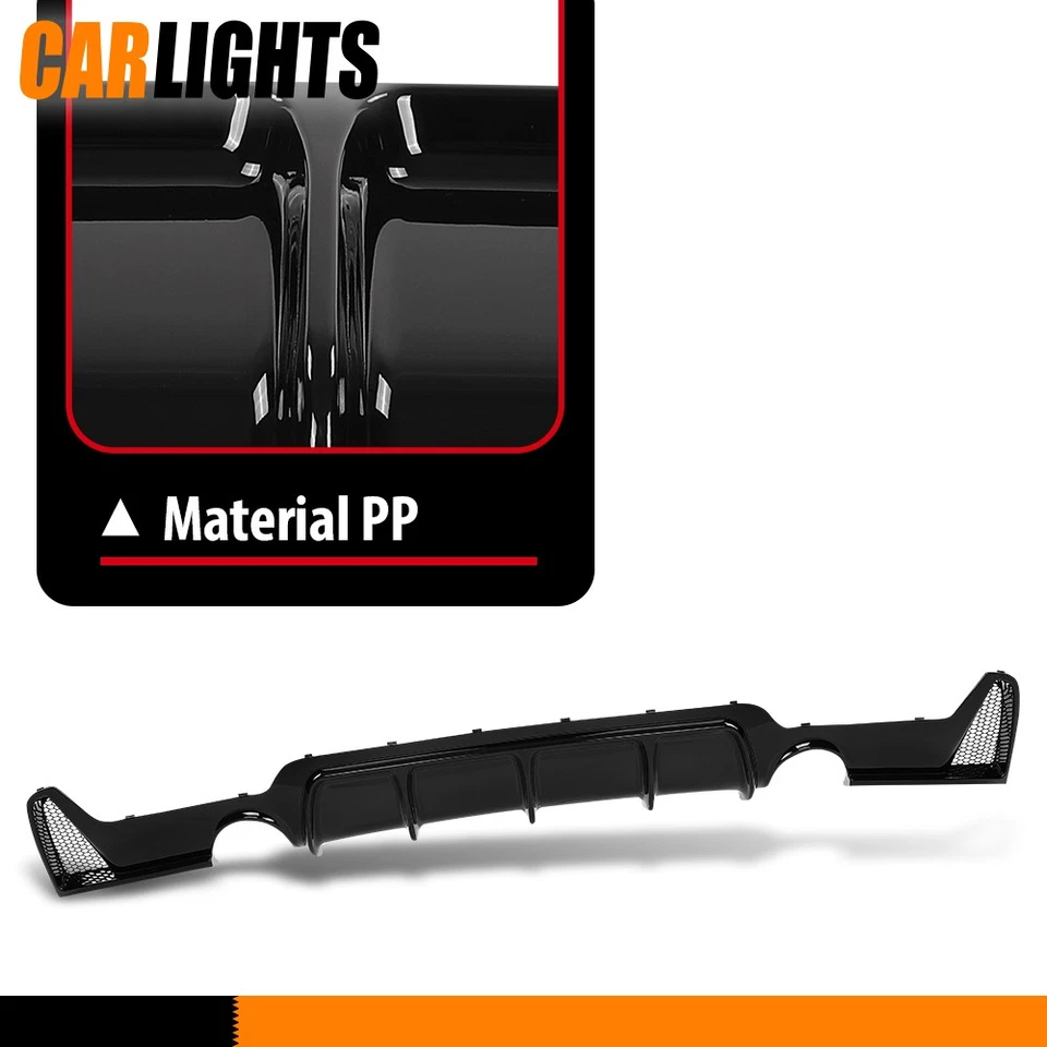 Fits 2014-2020 BMW F32 F33 F36 428i 435i M Sport Glossy Black Rear Diffuser Lip Foto 4 de 4