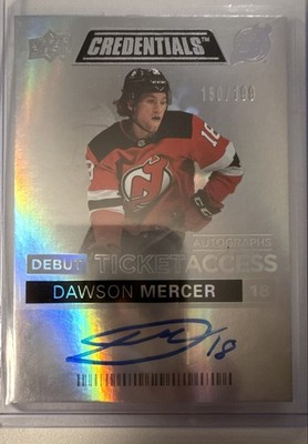 2021-22 Upper Deck Credentials - Debut Ticket Access Autos Dawson Mercer /199
