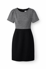 Ann Taylor Loft Women’s Career Dress Gray Black Colorblock Sheath Size 6 Office