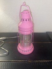 Pottery Barn Kinder Metall rosa Laterne Vintage Stil elektrische Tischlampe EUC