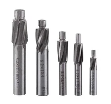 5pcs Counterbore Set High-Speed Steel M3-M8 4 Flutes HSS-AL Straight Shank Count