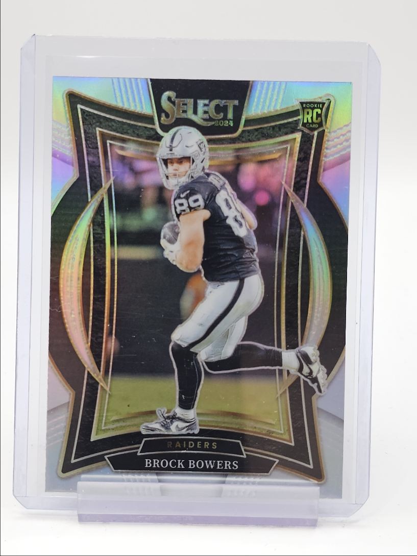BROCK BOWERS 2024 SELECT CONCOURSE ROOKIE SILVER PRIZM RAIDERS A RC Q5997