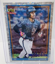 2026 Topps Series 1 - 1991 Topps Baseball Francisco Lindor #T91-19 Crackle...