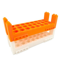 (2 Pack) 24-Position Test Tube Rack Stand – Stackable Vial Holder 12.5mm Slots