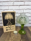 Westmoreland Fairy Lamp Frosted Painted Holly Holiday New Open Box Mint Vintage
