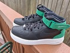WOMENS  2015 NIKE AIR FORCE 1 MID BLACK CRIMSON SNEAKER SHOES SZ 8.5  818596-002 — photo 2