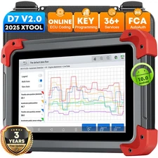 2025 XTOOL D7 V2.0 OBD2 Key Programmer BiDirectional Control Scanner Code Reader