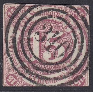 Thurn und Taxis MiNr 24 Nummernstempel 340 Friedrichsdorf