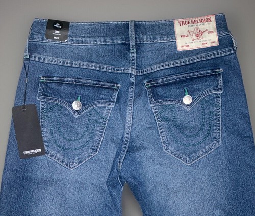 True Religion Geno Big T Flap Relaxed Slim Jeans Men's W31 L32 Dark ...