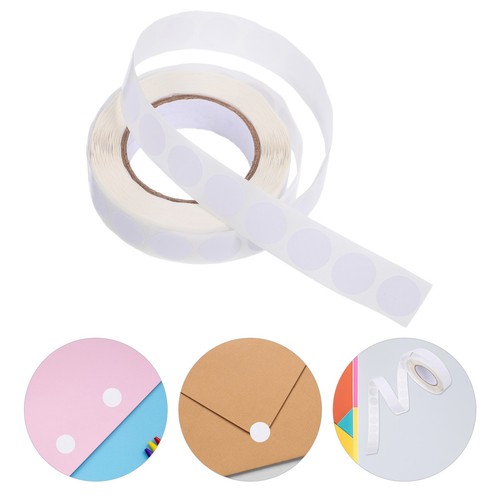 6 Rolls Round Circle Sticker Blank Adhesive Labels Plain Stickers Paper ...