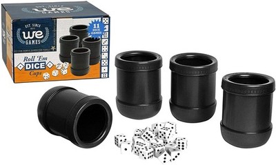 We Games Würfelbecher (Komma), professioneller Kunststoff mit 20 Würfeln & Anleitung