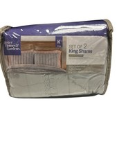 Better Homes  Gardens King Size Arched Shams, 100 Cotton, 20"x36" Set of 2