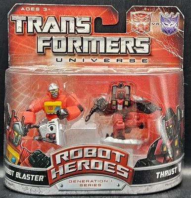 Transformers Robot Heroes Universe 2.0 G1 Autobot Blaster vs. Thrust - Bild 1 von 4
