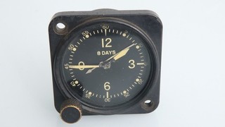 WWII Bulova 8 Day Military Aircraft Cockpit Panel Clock AF42 36 57