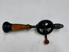 Vintage PEXTO Hand Drill Egg Beater Style Handle Storage Inside Handle USA