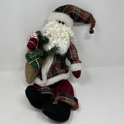 19'' Inch Delton Santa Clause With A Bag Of Gifts Fine Collectibles Christmas