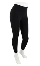 Yogalicious Lux Womens Yoga Legging Pants High Waist Side Pocket Black 7/8 Ankle