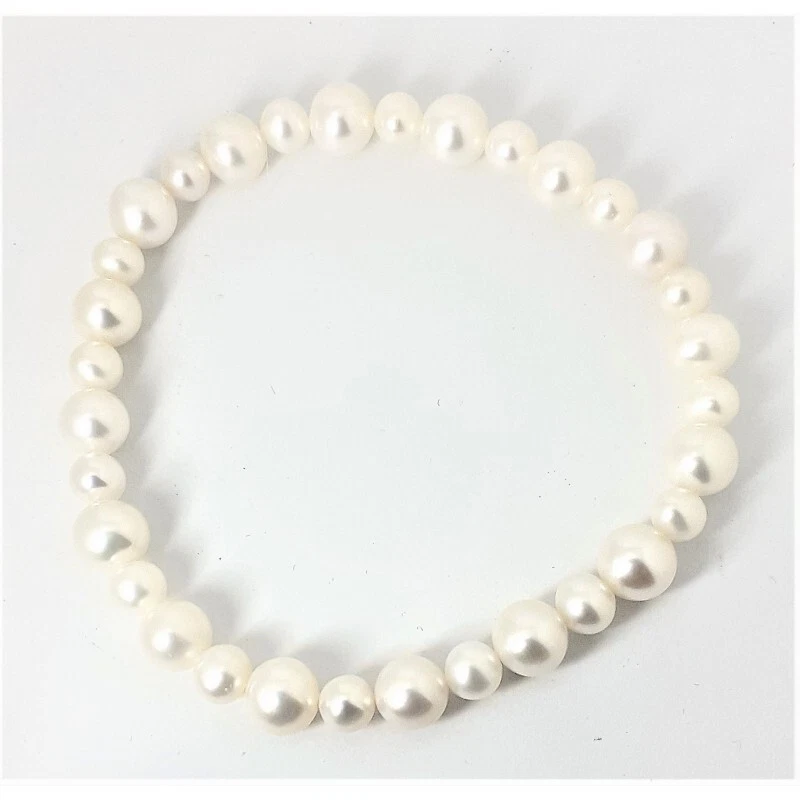 Bracciale Donna Estensibile Fatto A Mano Con Cristalli Colorati E Perle D'Acqua Dolce | Placcato Oro 18k