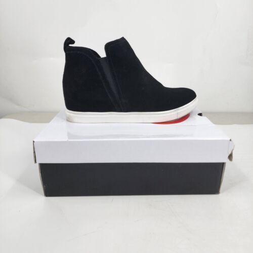 Blondo Women's Georgette Hidden Heel Sneaker Boot in Black Suede Size 9.5 - Afbeelding 1 van 10