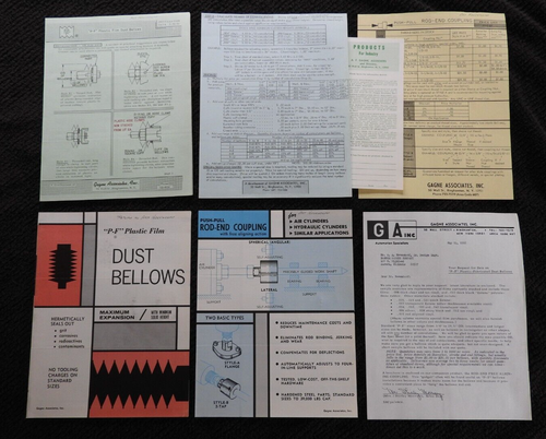 1968 Gagne Associates Inc Engineering Literature Signed Letter Binghamton NY - Bild 1 von 11