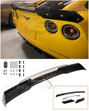 For 05-13 Corvette C6 | C6.5 GLOSSY BLACK Rear Spoiler Light Tinted Wickerbill