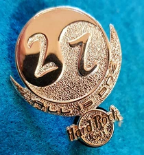 STAFF SERVICE AWARD STERLING SILVER 27 YEARS YIN YANG TACK Hard Rock Cafe PIN