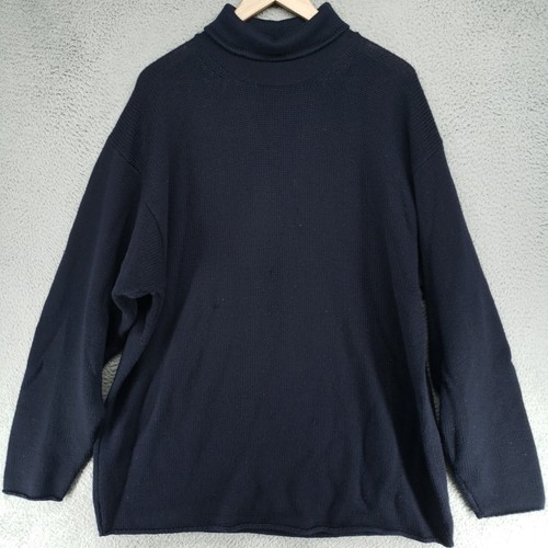 Banana Republic Chunky Womens XL 100% Merino Wool Sweater Academia Turtleneck - Picture 2 of 16