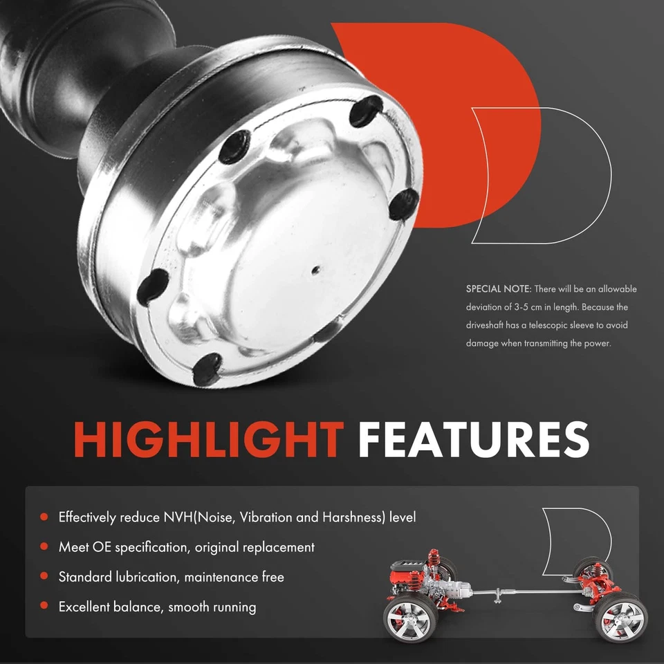 A-Premium Driveshaft Prop Shaft Assembly Rear for BMW 525xi 530xi 06-07 E60/E61 - Image 4 of 4