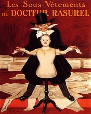 POSTER DOCTEUR RASUREL UNDERGARMENTS MEN CLOTING FRENCH VINTAGE REPRO FREE S/H