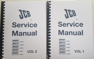 JCB JS200 JS210 JS220 JS240 JS260 SERVICEHANDBUCH NACHGEDRUCKT KAMMGEBUNDEN