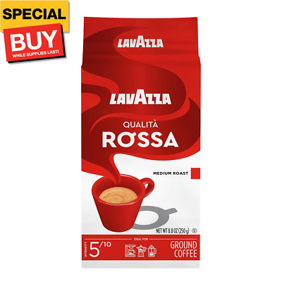 Qualita Rossa Ground Coffee Blend, Medium Roast, 8.8-Ounce Bag